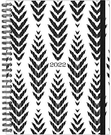 Willow Creek Press Weekly/Monthly Hardcover Planner, 8-1/2" x 11", Black/White, January To December 2022