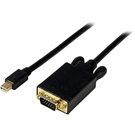 StarTech.com 10 ft Mini DisplayPort™ to VGA Adapter Converter Cable - mDP to VGA 1920x1200 - Black - Connect a Mini DisplayPor - MDP2VGAMM10B