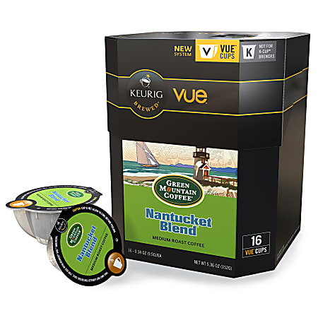 Green Mountain Coffee® Nantucket Blend® Coffee Vue™ Single-Serve Packets, 0.4 Oz, Carton Of 16