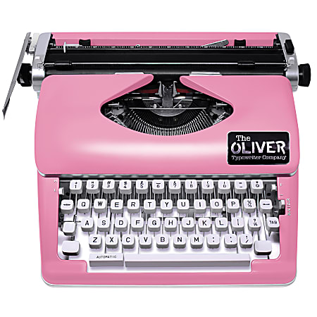 The Oliver Typewriter Company Timeless OTTE-1639 Manual Typewriter, Pink