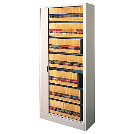 Mayline® Kwik-File File Harbor™ Storage Cabinet, 83"H X 36"W, Pebble Gray