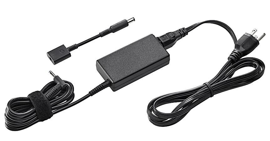 HP 45W Smart AC Adapter For Laptops, Tablets And PCs, Black