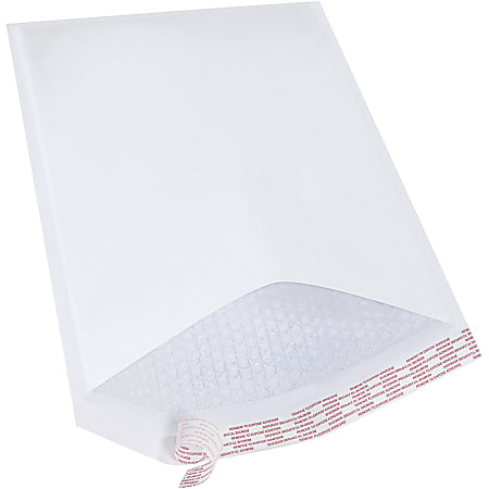 Partners Brand White Self-Seal Bubble Mailers, #6, 12 1/2" x 19", Pack Of 25