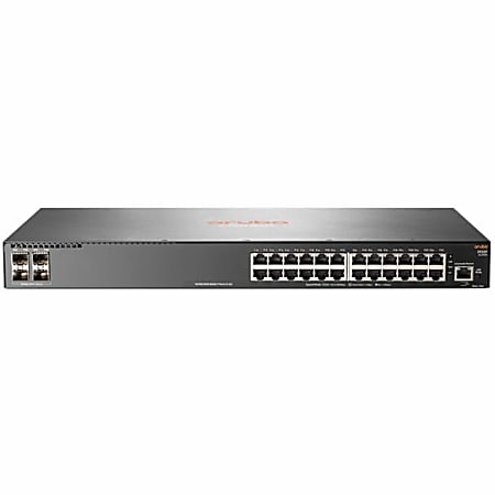 HPE 2930F 24G 4SFP Switch - 24 Ports - Manageable - Gigabit Ethernet - 1000Base-X, 10/100/1000Base-TX - JL259AABA