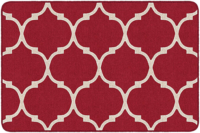 Flagship Carpets Moroccan Trellis Rectangular Rug, 48" x 72", Red