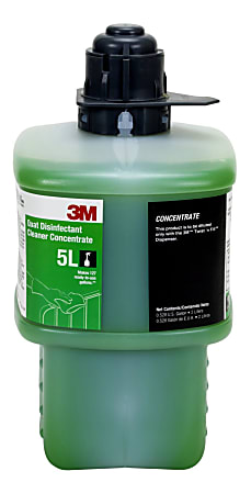 3M™ 5L Quat Disinfectant Cleaner Concentrate, 67.6 Oz Bottle, Case Of 6