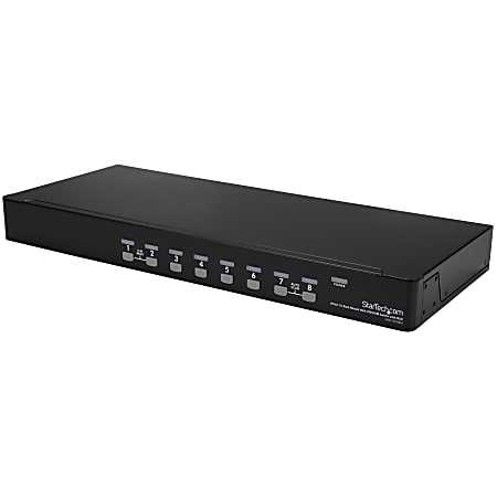 StarTech.com 8 Port 1U Rackmount USB KVM Switch Kit with OSD and Cables