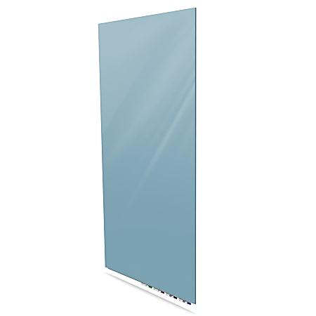Ghent Aria Low-Profile Magnetic Glass Whiteboard, 48" x 36", Denim