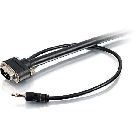 C2G Select 25ft Select VGA + 3.5mm Stereo Audio Cable-In-Wall CMG-Rated VGA Cable - VGA cable - HD-15 (VGA), mini-phone stereo 3.5 mm (M) to HD-15 (VGA), mini-phone stereo 3.5 mm (M) - 25 ft - black