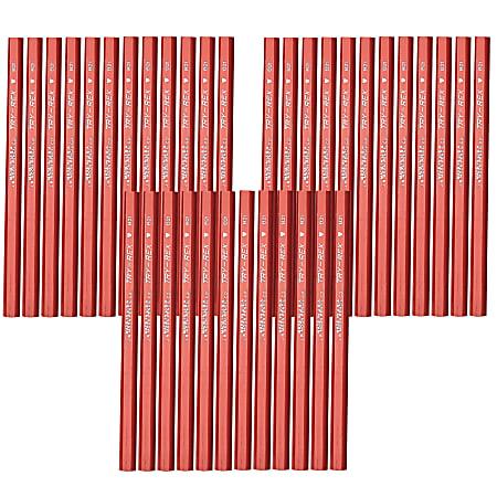 J.R. Moon Pencil Co. Try Rex Pencils, Jumbo, 2.11 mm, #2 Lead, Red, Pack Of 36
