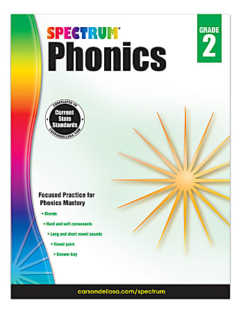 Carson-Dellosa Spectrum Phonics Workbook, Grade 2