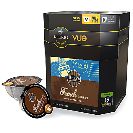 Tully's Coffee® French Roast Coffee Vue™ Packs, 0.4 Oz., Box Of 16