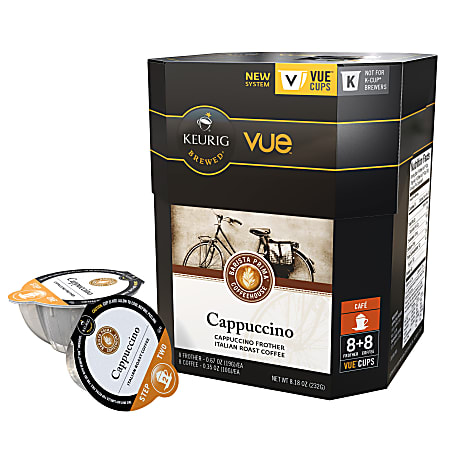 Barista Prima Coffeehouse® Cappuccino Italian Roast Vue™ Packs, 0.4 Oz., Box Of 16
