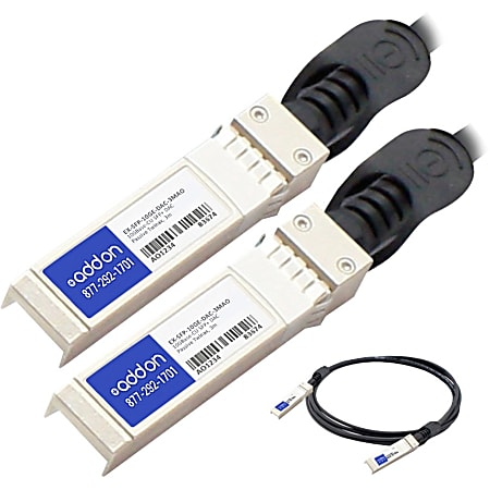 AddOn Juniper Networks EX-SFP-10GE-DAC-3M Compatible TAA Compliant 10GBase-CU SFP+ to SFP+ Direct Attach Cable (Passive Twinax, 3m) - 100% compatible and guaranteed to work