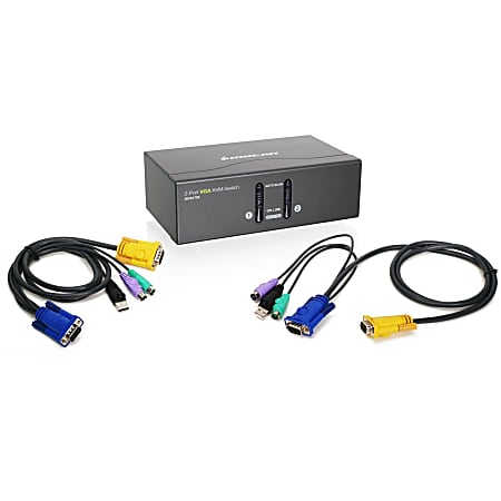 IOGEAR 2 Port VGA KVM Switch, PS2 and USB - 2 Computer(s) - 1 Local User(s) - 2048 x 1536 - 2 x PS/2 Port - 2 x USB1 x VGA
