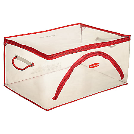 Rubbermaid Flex Tote Large 30 Gallons Clear Red
