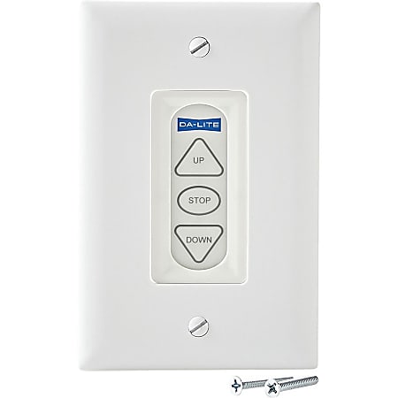 Da-Lite White Low Voltage Control Switch - Button Switch - Motor Control, Electric Screen - White