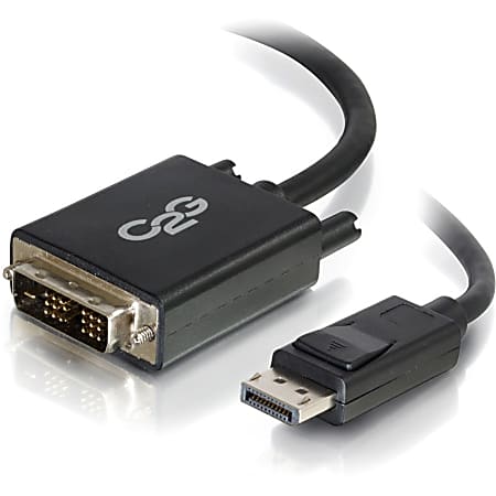 C2G 10ft DisplayPort to DVI Adapter Cable - M/M - DisplayPort/DVI-D for Notebook, Monitor, Desktop Computer, Video Device - 10 ft - 1 x DisplayPort Male Digital Audio/Video - 1 x DVI-D (Single-Link) Male Digital Video - Black"