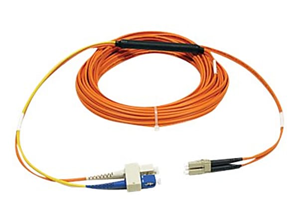 Tripp Lite 1M Fiber Optic Mode Conditioning Patch Cable SC/LC 3' 3ft 1 Meter - Mode conditioning cable - LC multi-mode (M) to SC multi-mode, SC single-mode (M) - 1 m - yellow, orange
