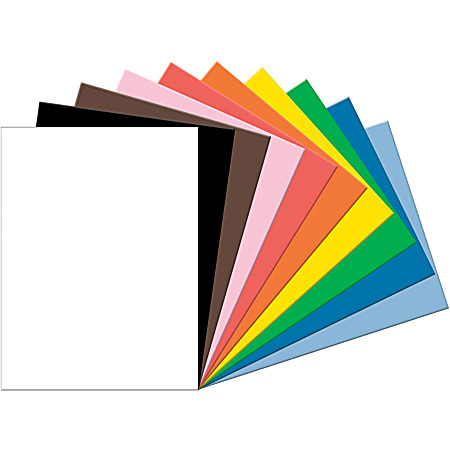 Riverside Groundwood Construction Paper 100percent Recycled 9 x 12 Assorted  Colors Pack Of 50 - Office Depot