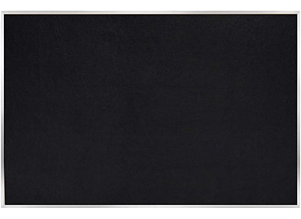 Ghent® Rubber Bulletin Board, 48" x 96", 90% Recycled, Black Satin Aluminum Frame