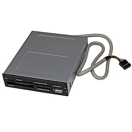StarTech.com 3.5in Front Bay 22-in-1 USB 2.0 Internal Multi Media Memory Card Reader - Black - 22-i - 35FCREADBK3