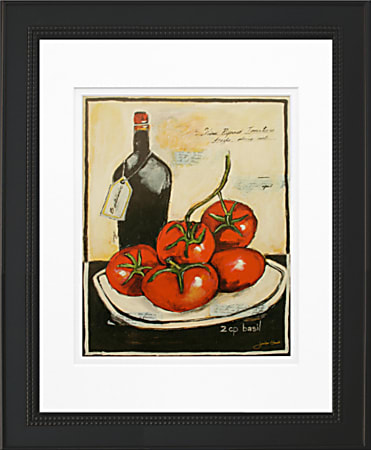 Timeless Frames Stockton Framed Kitchen Artwork, 11" x 14", Black, Tomatoes