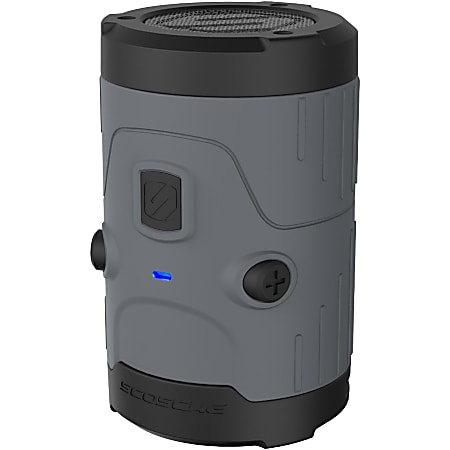 Scosche boomBOTTLE H2O Speaker System - 5 W RMS - Wireless Speaker(s) - Portable - Battery Rechargeable - Gray