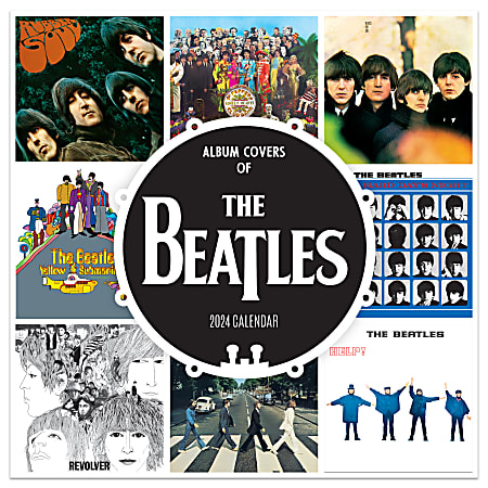2024 TF Publishing Art and Design Monthly Mini Wall Calendar, 7” x 7”, Beatles, January To December