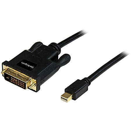 StarTech.com 3 ft Mini DisplayPort to DVI Adapter Converter Cable - Mini DP to DVI 1920x1200 - Black - 3 ft DVI/Mini DisplayPort Video Cable