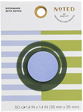 Noted by Post-it® Bookmark Notes, 1-716”H x 1-7/16”W x 1/4”D, Pink, 50 Sheets Per Pad