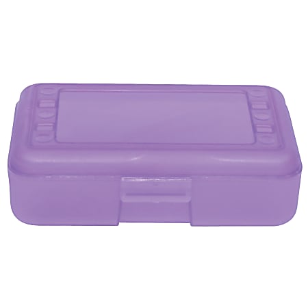 Romanoff Products Pencil Boxes, 8 1/2"H x 5 1/2"W x 2 1/2"D, Grape, Pack Of 12