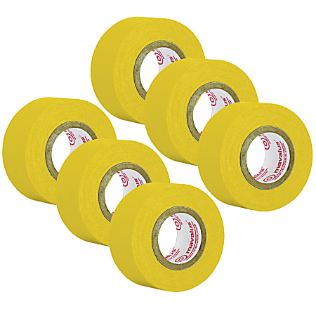 Mavalus® Tape, 1" x 324", Yellow, Pack Of 6