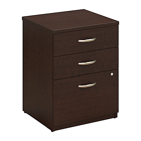 Bush Business Furniture Components Elite 3 Drawer Pedestal, 24"W, Mocha Cherry/Mocha Cherry, Standard Delivery