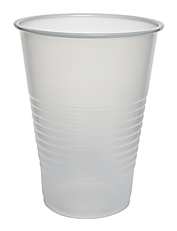 100] Translucent Plastic Cups - Disposable 7 ounce Cold Drink