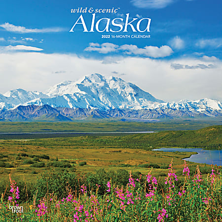 Brown Trout Monthly Regional Wall Calendar, 24" x 12", Wild & Scenic Alaska, January to December 2022, 9781975438340