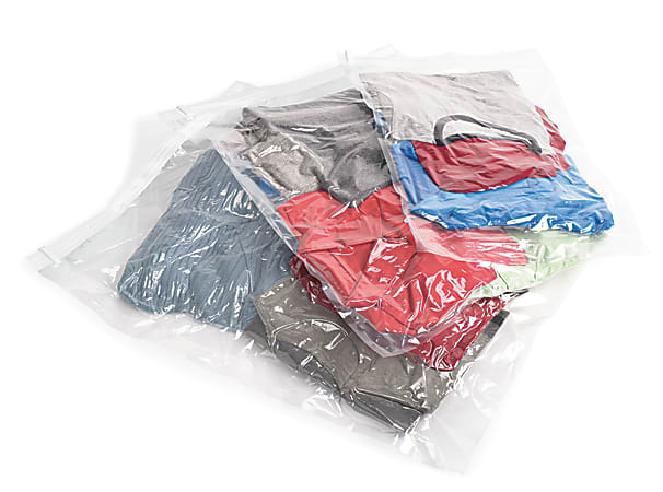 Samsonite® Compression Bag Kit, 3 Pieces, 27 1/2"H x 19 1/2"W x 1/2"D, Clear