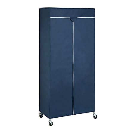 Honey-Can-Do Urban Garment Rack Cover, 73 1/4"H x 17 3/4"W x 35 7/8"D, Blue