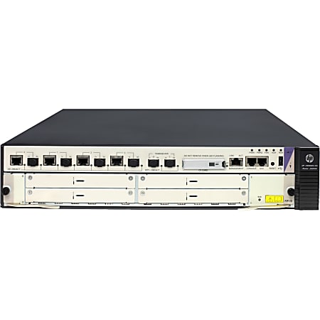 HPE HSR6602-XG Router - 4 Ports - Management Port - 3 Slots - Gigabit Ethernet - 2U - Rack-mountable