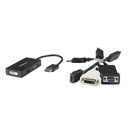 Aluminum Travel A/V Adapter: 3-in-1 Mini DisplayPort to VGA, DVI or HDMI - 4K