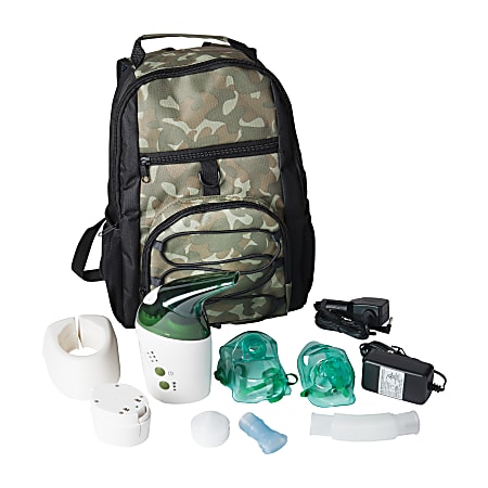MABIS NebPak UltraSonic Nebulizer, 6 1/2"H x 4 5/8"W x 2 3/8"D, Green/White