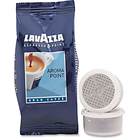 Lavazza Aroma Point Coffee Blend Bags - Regular - Espresso, Arabica, Robusta - Medium - 0.3 oz Per Box - 100 CoffeeBag - 100 / Box