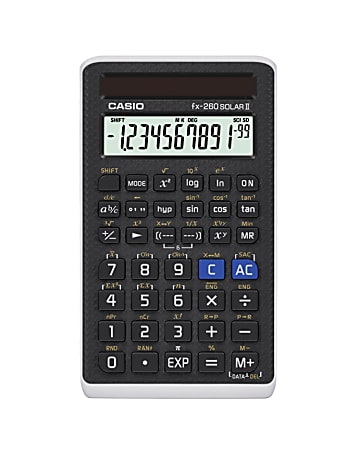 Casio® Handheld Scientific Calculator, Black, FX260SOLARII