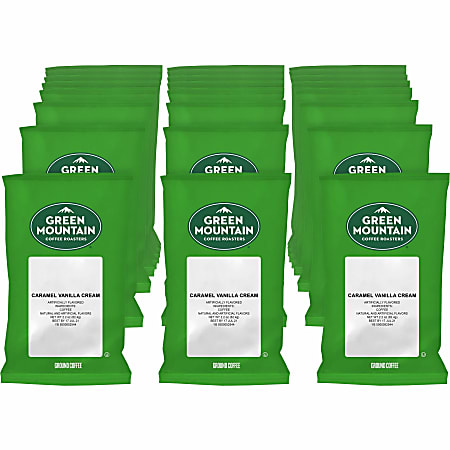 Green Mountain Coffee Roasters® Ground Caramel Vanilla Cream Coffee - Light - 2.2 oz - 50 / Carton