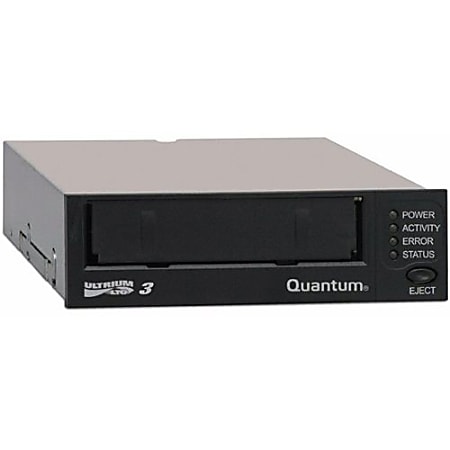 Quantum TC-L32AX-BR-B LTO Ultrium 3 Tape Drive - LTO-3 - 400 GB (Native)/800 GB (Compressed) - Black - SCSI1/2H Height - Internal - 68 MB/s Native - 90 MB/s Compressed - Linear Serpentine