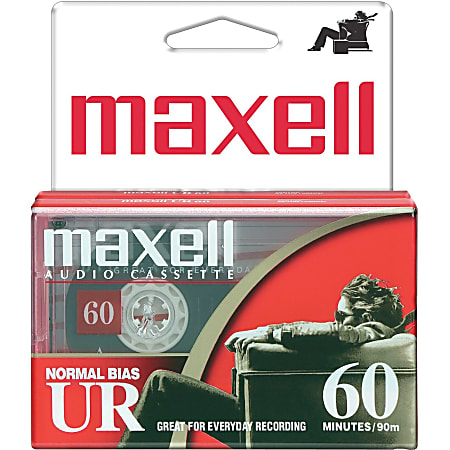 Maxell UR60 Cassette Tape (2 Pack) - 60 Minute - Normal Bias - 2