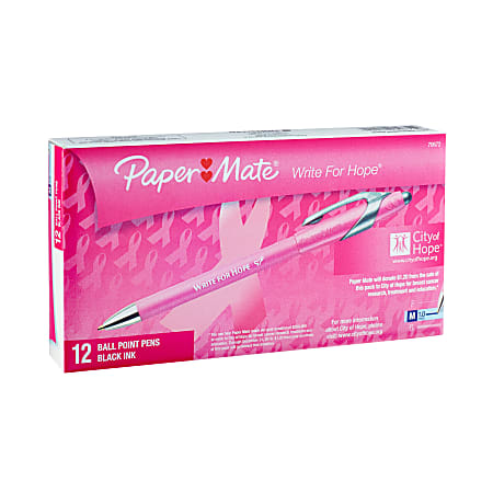 Paper Mate Flexgrip Ultra Retractable Ballpoint Pens | Medium Point (1.0mm)  | Black | 12 Count