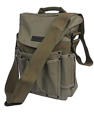 Ducti Bunker 13" Laptop Messenger Bag Waxed Canvas Green