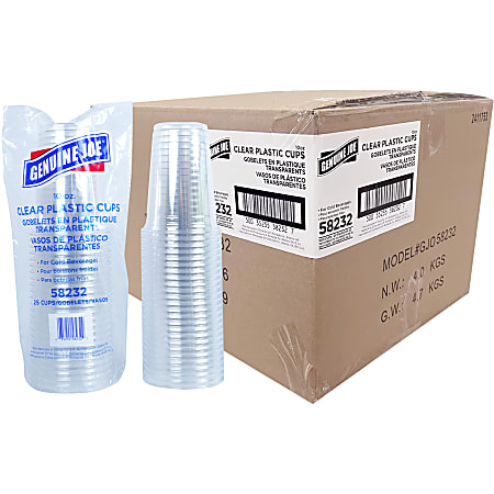 Genuine Joe Clear Plastic Cups - 25 - 10 fl oz - 500 / Carton - Clear - Plastic - Cold Drink, Beverage