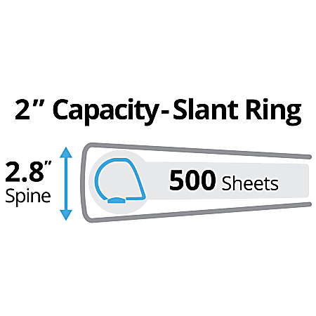 Avery Durable View 3 Ring Binder 2 Slant Rings White - Office ...